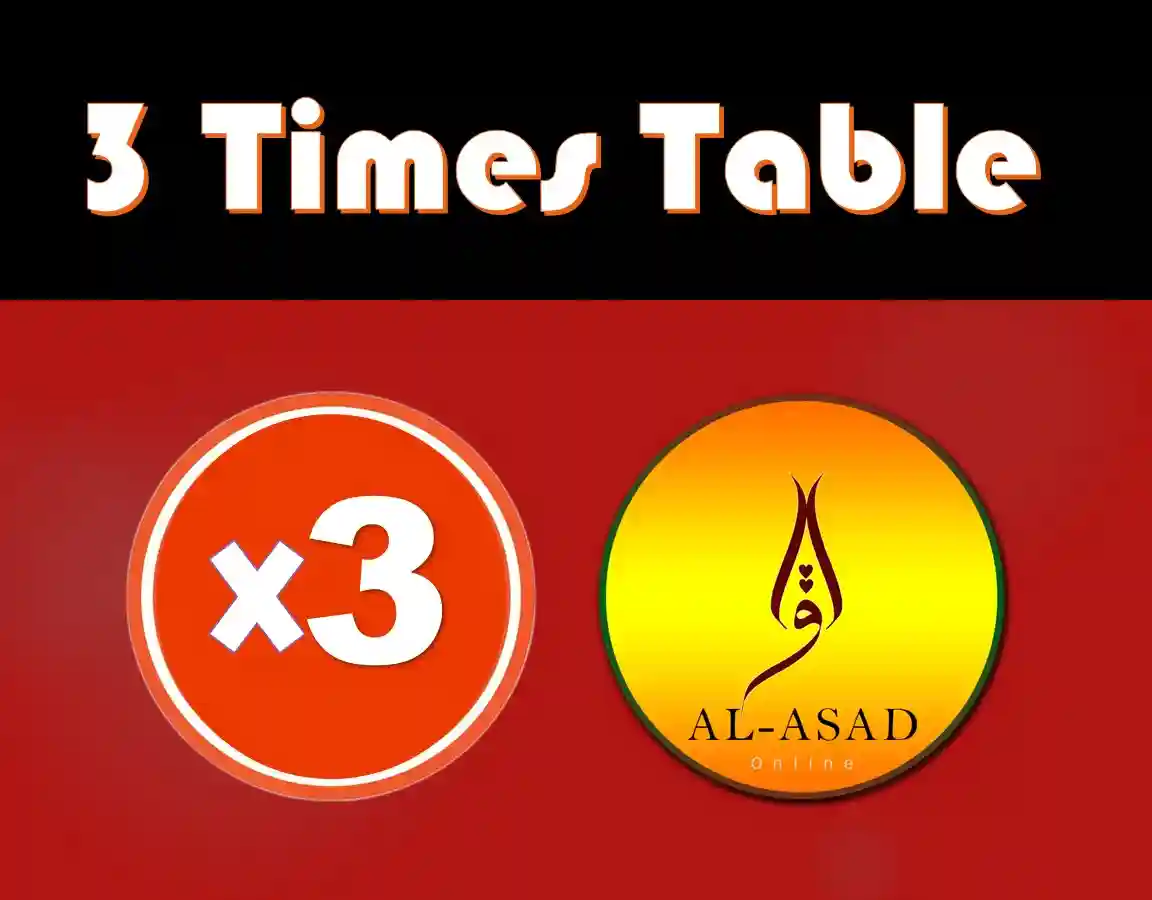 3 Times Table Times Tables Quran Mualim