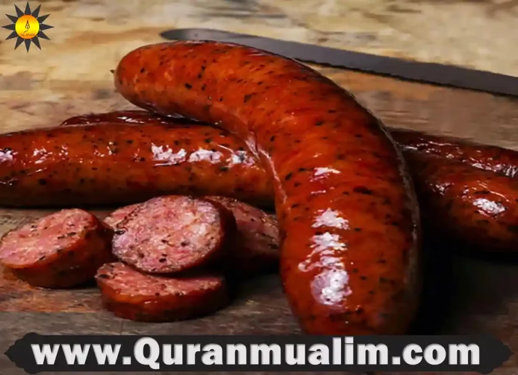 is turkey sausage halal, chicken sausage is halal or haram, is sausage halal, is beef sausage halal, is blood sausage halal