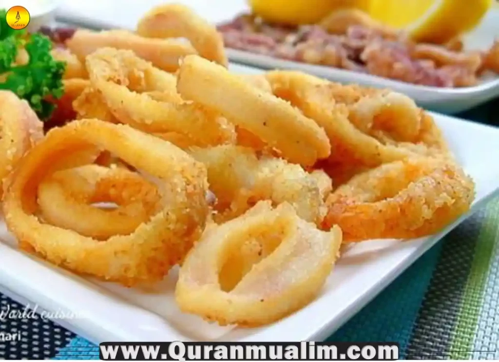 is squid halal, is squid and octopus halal, is squid halal hanafi, is squid halal in islam, is squid halal shia, calamari is halal ,is calamari halal, can you eat squid, do muslims eat fish, is fish haram,halal ink